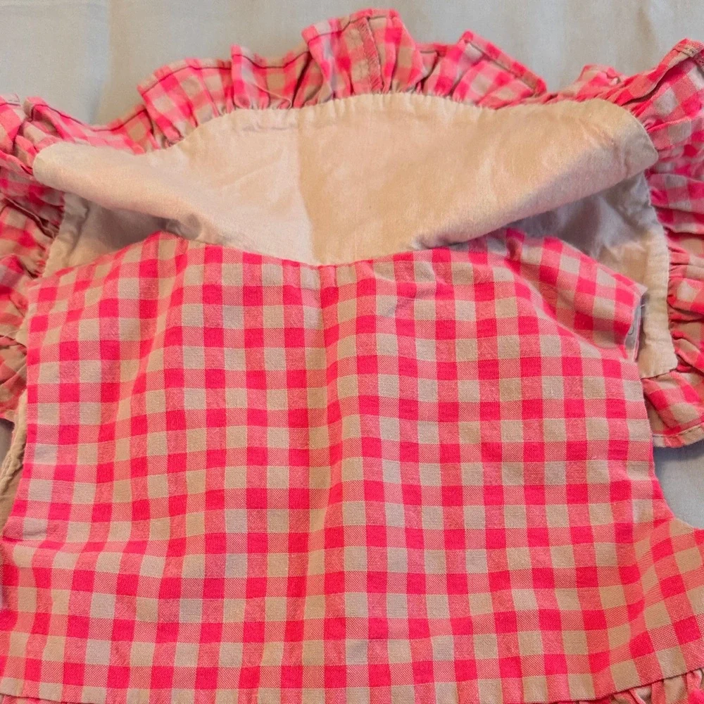 Zara Girls 12/18M Pink Checkered Dress